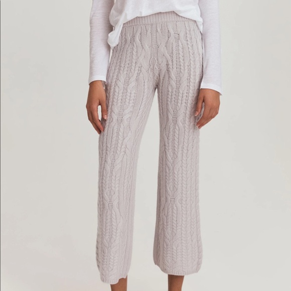Something Navy cable knit sweater pants